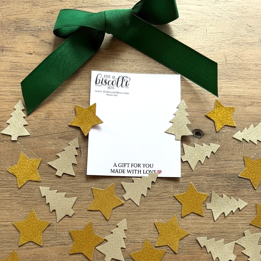 Handwritten Gift Message with Confetti